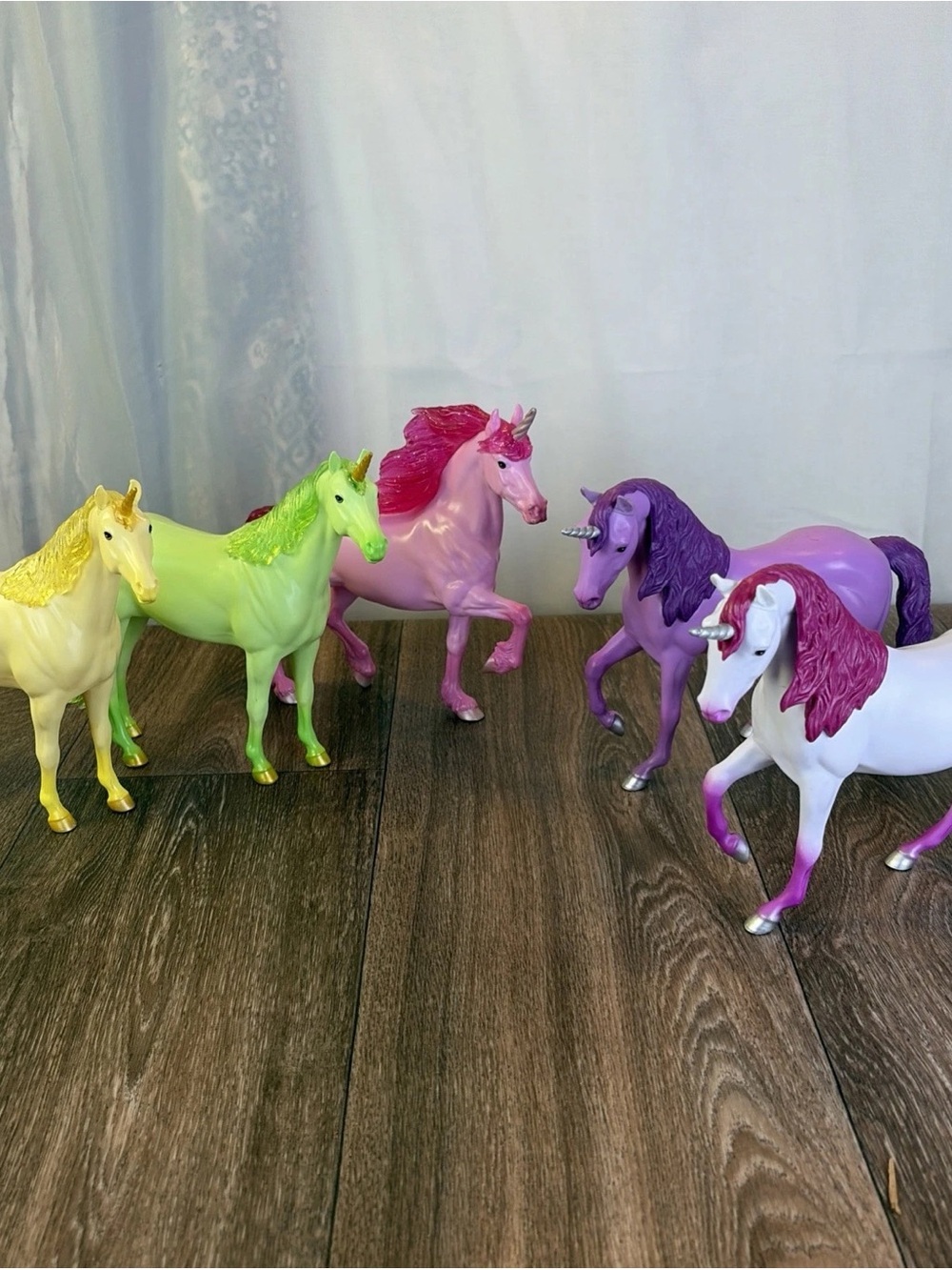 Lot of 5 Breyer Unicorn Horses Paddock Pals Lemon Drop Malina Amethyst Pomona